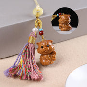 FREE Today: Healing and Calm Sandalwood 12 Chinese Zodiac Colorful Tassel Accessories Keychain - Tiger - image 17