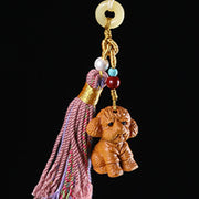 FREE Today: Healing and Calm Sandalwood 12 Chinese Zodiac Colorful Tassel Accessories Keychain - image 32