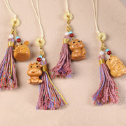 FREE Today: Healing and Calm Sandalwood 12 Chinese Zodiac Colorful Tassel Accessories Keychain - image 36
