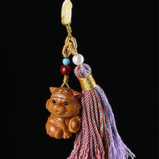 FREE Today: Healing and Calm Sandalwood 12 Chinese Zodiac Colorful Tassel Accessories Keychain - image 18