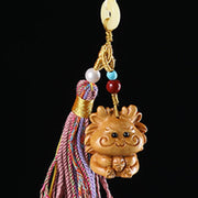 FREE Today: Healing and Calm Sandalwood 12 Chinese Zodiac Colorful Tassel Accessories Keychain - image 2