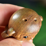 Buddha Stones Green Sandalwood Small Leaf Red Sandalwood Cute Monkey Animals Peace Decoration - image 6