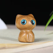 FREE Today: Positive and Calm Ebony Wood Small Leaf Red Sandalwood Cute Cat Animals Decoration - Green Sandalwood (33*24*21mm) - image 5
