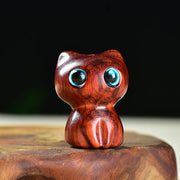 FREE Today: Positive and Calm Ebony Wood Small Leaf Red Sandalwood Cute Cat Animals Decoration - image 9