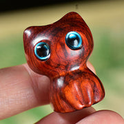 FREE Today: Positive and Calm Ebony Wood Small Leaf Red Sandalwood Cute Cat Animals Decoration - image 10
