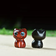 FREE Today: Positive and Calm Ebony Wood Small Leaf Red Sandalwood Cute Cat Animals Decoration - image 17