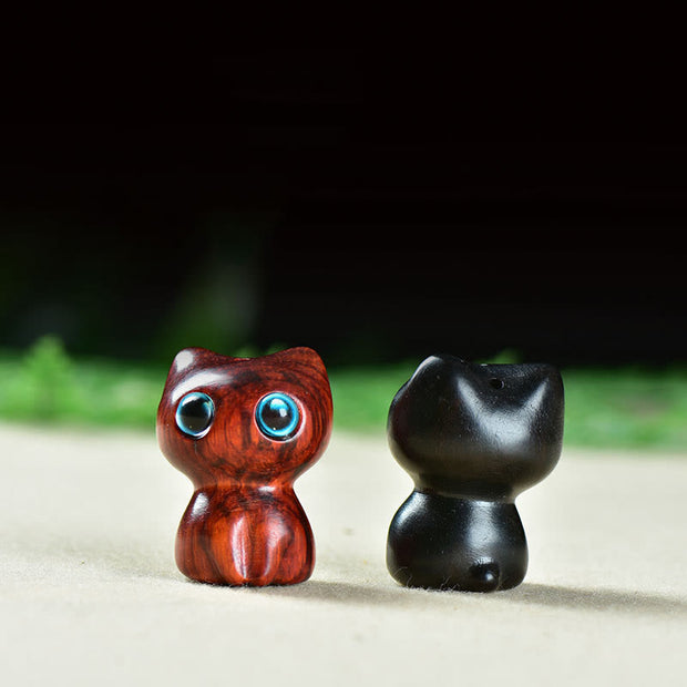 FREE Today: Positive and Calm Ebony Wood Small Leaf Red Sandalwood Cute Cat Animals Decoration - image 17