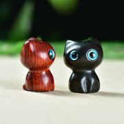FREE Today: Positive and Calm Ebony Wood Small Leaf Red Sandalwood Cute Cat Animals Decoration - image 19