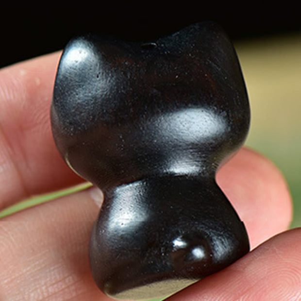 FREE Today: Positive and Calm Ebony Wood Small Leaf Red Sandalwood Cute Cat Animals Decoration - image 3