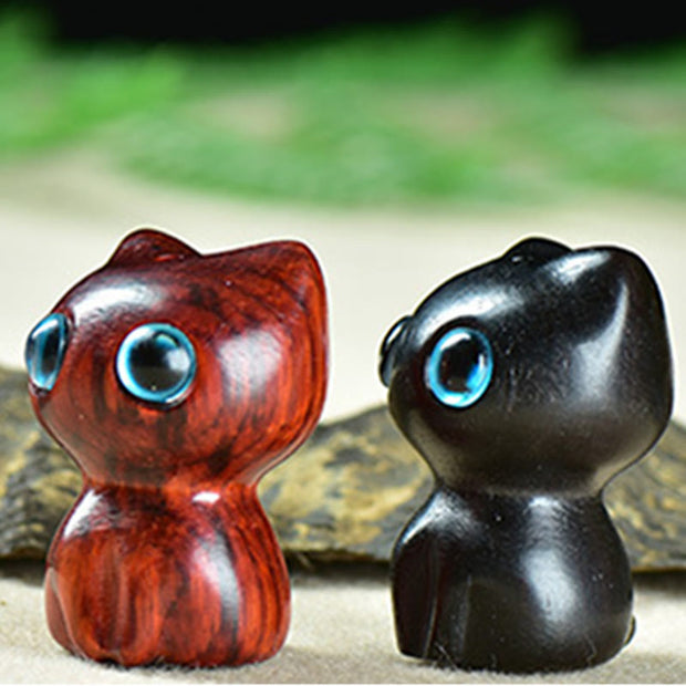 FREE Today: Positive and Calm Ebony Wood Small Leaf Red Sandalwood Cute Cat Animals Decoration - image 12