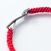 Buddha Stones Retro 925 Sterling Silver Ruyi As One Wishes Red String Braided Luck Bracelet - image 10