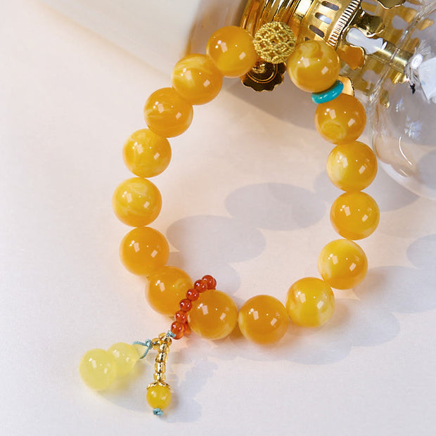 FREE Today: Balance Emotions and Confidence Amber Gourd Multilayer Bracelet - image 2