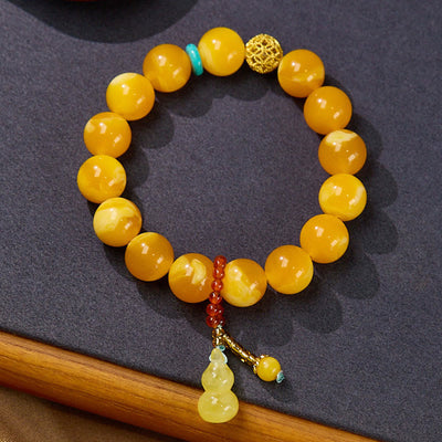 FREE Today: Balance Emotions and Confidence Amber Gourd Multilayer Bracelet - 12mm Amber(Wrist Circumference: 14-16cm) - image 1