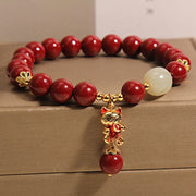 FREE Today: Blessing and Calm Natural Lucky Cat Pendant Cinnabar Bracelet - image 3