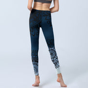 Buddha Stones Circular Mandala Flower Print Gym Leggings Women's Yoga Pants - image 7