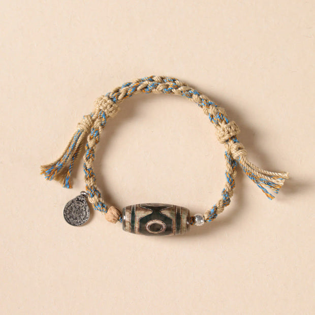 FREE Today: Wealth and Protection Handmade Tibetan Dzi Bead Braided String Bracelet - image 12