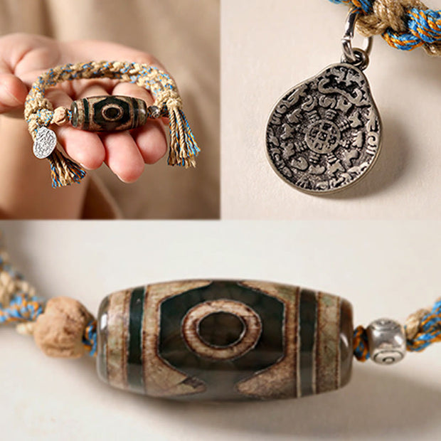 FREE Today: Wealth and Protection Handmade Tibetan Dzi Bead Braided String Bracelet - image 9