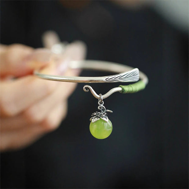 FREE Today: Luck and Healing Copper Alloy Green Bead Charm Cuff Bracelet Bangle - image 9