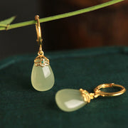 FREE Today: Strength Courage Green Chalcedony Water Drop Copper Posts Earrings - image 10