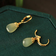 FREE Today: Strength Courage Green Chalcedony Water Drop Copper Posts Earrings - image 8