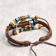 Buddha Stones Tibetan Evil Eye Leather Adjustable Protection Bracelet - image 7