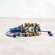 Buddha Stones Tibetan Evil Eye Leather Adjustable Protection Bracelet - image 22