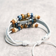 Buddha Stones Tibetan Evil Eye Leather Adjustable Protection Bracelet - image 27