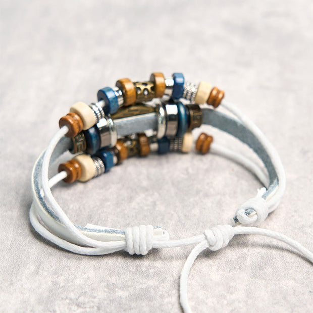 Buddha Stones Tibetan Evil Eye Leather Adjustable Protection Bracelet - image 27