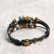 Buddha Stones Tibetan Evil Eye Leather Adjustable Protection Bracelet - image 32
