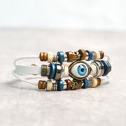 Buddha Stones Tibetan Evil Eye Leather Adjustable Protection Bracelet - image 56