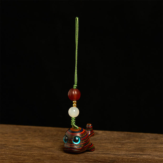 Buddha Stones Rainbow Eucalyptus Dolphin Carved Positive Key Chain Phone Hanging Decoration - Phone Hanging Decoration - image 10