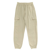 Buddha Stones Solid Color Linen Drawstring Men's Cargo Pants With Pockets - Wheat - US/UK/AU46，EU56 (3XL) - image 21