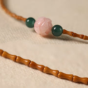 Buddha Stones Ultra-fine Olive Pit Lotus Inner Strength Double Circle Bracelet - image 9
