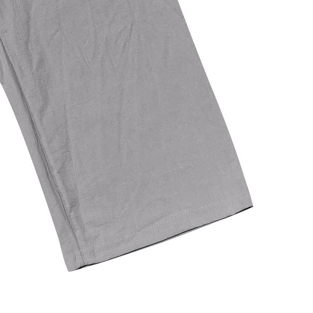 Buddha Stones Solid Color Buttons Drawstring Men's Cotton Pants With Pockets - image 16