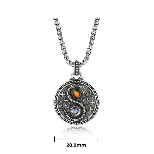 FREE Today: Harmony and Wealth Snake Yin Yang Symbol Copper Necklace Pendant - image 8