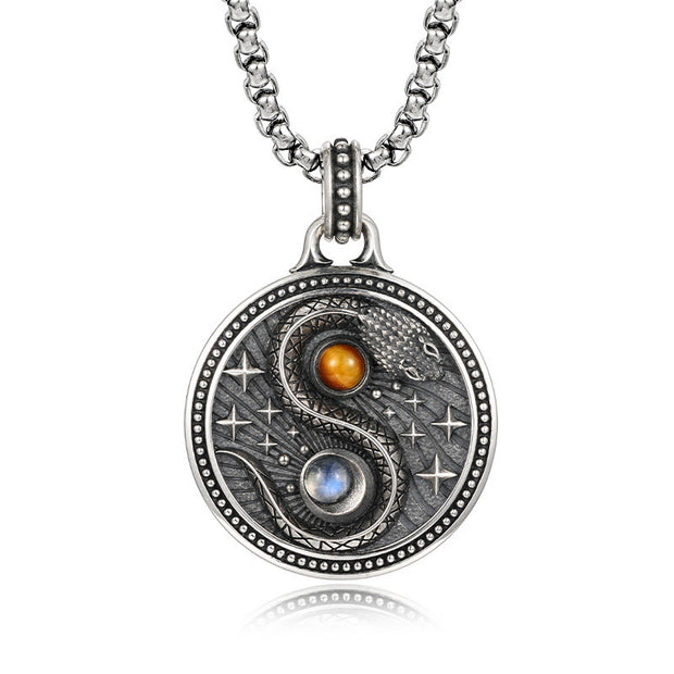 FREE Today: Harmony and Wealth Snake Yin Yang Symbol Copper Necklace Pendant - Copper(Wealth ♥ Luck) - image 1