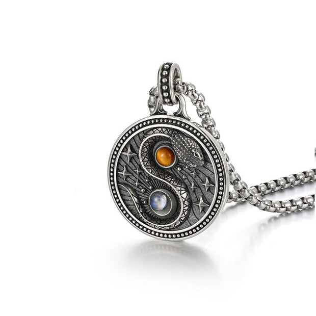 FREE Today: Harmony and Wealth Snake Yin Yang Symbol Copper Necklace Pendant - image 4