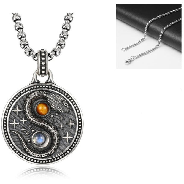 FREE Today: Harmony and Wealth Snake Yin Yang Symbol Copper Necklace Pendant - image 9