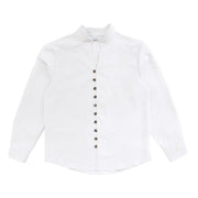 Buddha Stones Solid Color Buttons Fall Long Sleeve Linen Men's Shirt - image 8