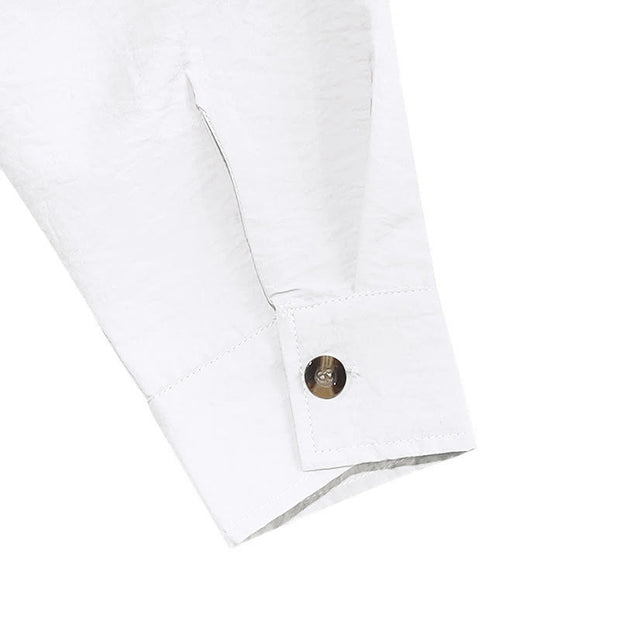 Buddha Stones Solid Color Buttons Fall Long Sleeve Linen Men's Shirt - image 10