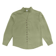 Buddha Stones Solid Color Buttons Fall Long Sleeve Linen Men's Shirt - image 46
