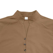 Buddha Stones Solid Color Buttons Fall Long Sleeve Linen Men's Shirt - image 61