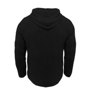 Buddha Stones Solid Color Fall Half Buttons Men's Hooded Long Sleeve Cotton Shirt - image 11
