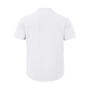 Buddha Stones Solid Summer Short Sleeve Half Buttons Linen Men's Shirt - image 9