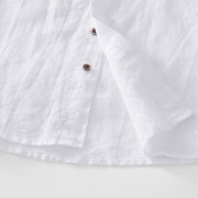 Buddha Stones Summer Buttons Short Sleeve Ramie Linen Cotton Men's Shirt - image 13