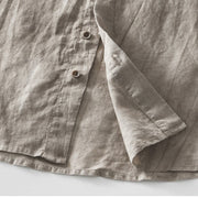 Buddha Stones Summer Buttons Short Sleeve Ramie Linen Cotton Men's Shirt - image 21