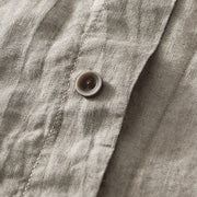 Buddha Stones Summer Buttons Short Sleeve Ramie Linen Cotton Men's Shirt - image 20