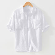 Buddha Stones Summer Short Sleeve Buttons Men's Shirt With Two Pockets - White - US/UK/AU42，EU52 (3XL) - image 12