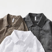 Buddha Stones Summer Short Sleeve Buttons Men's Shirt With Two Pockets - image 18