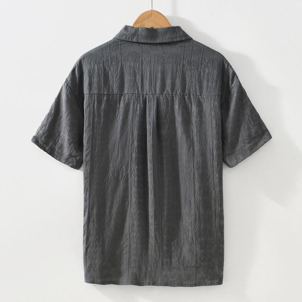 Buddha Stones Summer Short Sleeve Buttons Men's Shirt With Two Pockets - image 4